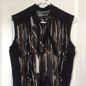 Jamie Sadock Golf Top Geometric Pattern Medium